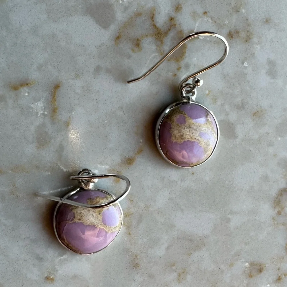 NWOT Sundance Flowering Dunes Earrings, Phosphosiderite, Sterling Silver